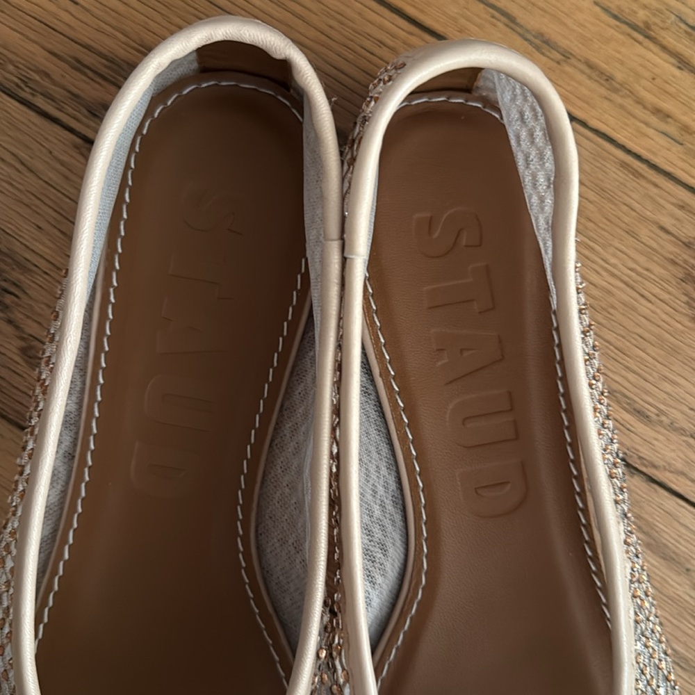 Brand new STAUD champagne crystal ballet flats - Picture 3 of 4